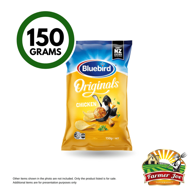 Bluebird Potato Chips Chicken 150g "PICKUP FROM FARMER JOE SUPERMARKET VAITELE ONLY"