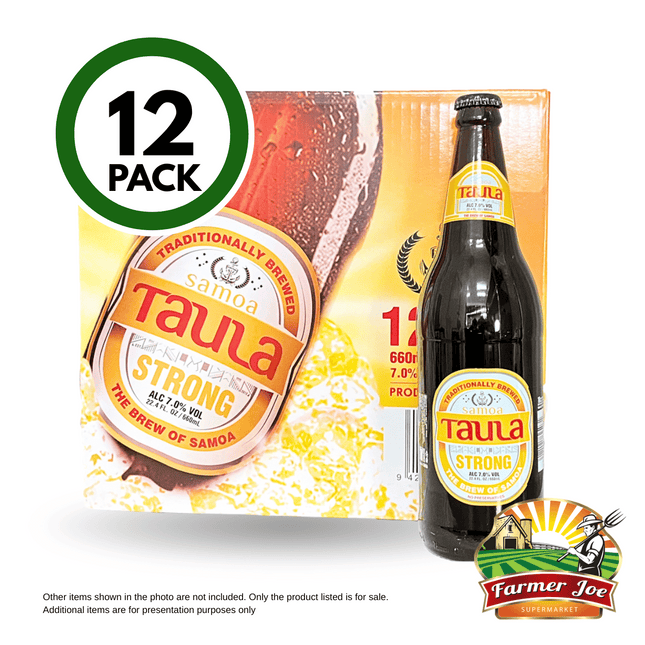Taula Strong 12 x 660mls"PICKUP FROM FARMER JOE SUPERMARKET VAITELE ONLY"