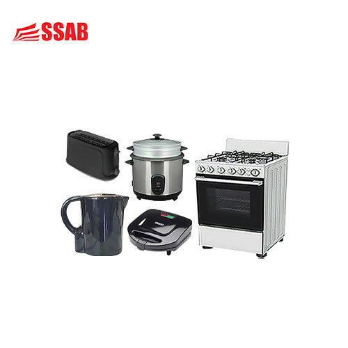 GEVI RICE COOKER 1.8L/650W 10 CUP/COOLEX FREESTANDING FULL GAS 4 BURNER OVEN/GEVI BLACK KETTLE 1.7L/GEVI 2-SLICE SANDWICH MAKER BLACK/GEVI 4 SLICE BLACK TOASTER COOL-TOUCH