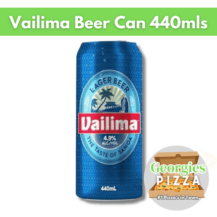 Vailima Beer Can 440mls 21+ Only “PICKUP FROM GEORGIES PIZZA TAUFUSI”