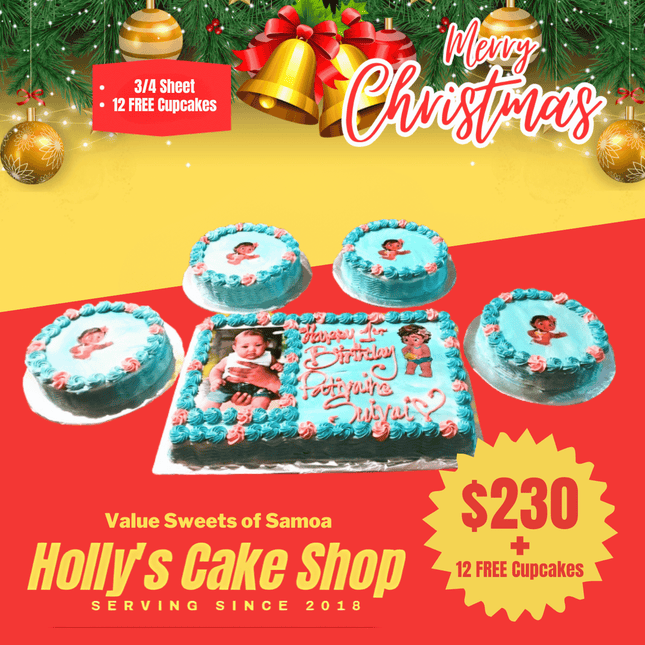 Merry Christmas COMBO MIX #1 + 12 FREE CUPCKES "PICK UP AT VAITELE MARKET SHOP #R8, UPOLU"