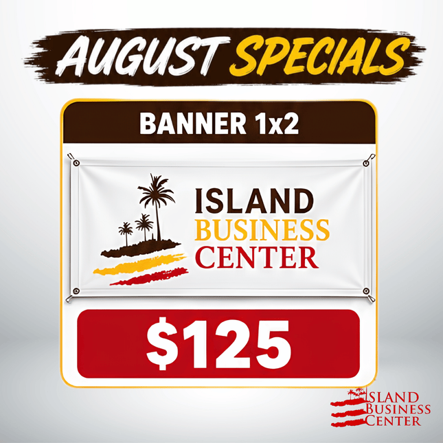 Banner 1x2 "PICKUP FROM ISLAND BUSINESS CENTER at FUGALEI"