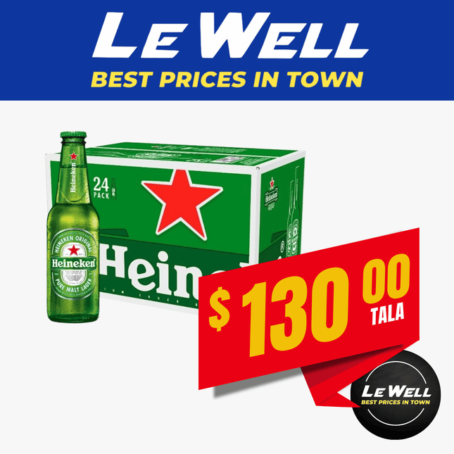 Heineken Bottle 24 x Bottles (PICK UP FROM LE WELL COMPANY SAVALALO ONLY)