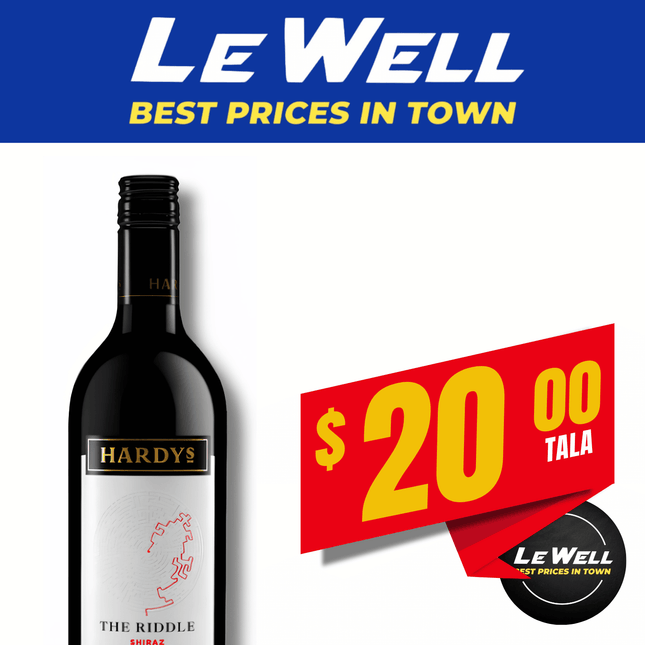 RIDDLE SHIRAZ 750ML (PICK UP FROM LE WELL COMPANY SAVALALO ONLY)