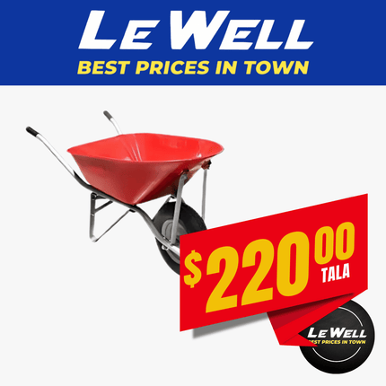 Wheel Barrow Red (PICK UP FROM LE WELL COMPANY SAVALALO ONLY)