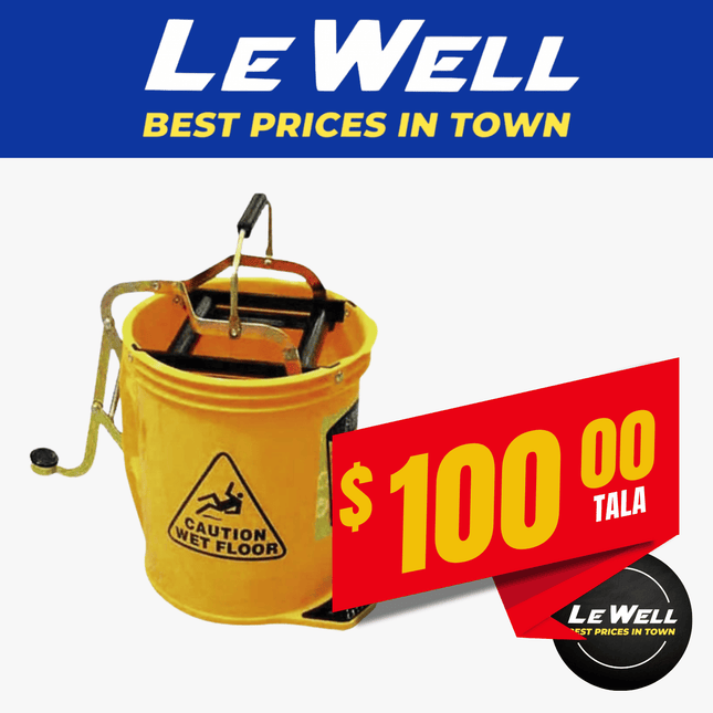 Mop Bucket Sunpac Yellow  (PICK UP FROM LE WELL COMPANY SAVALALO ONLY)