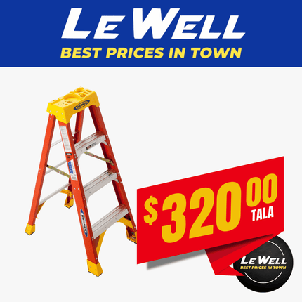 Ladder Fiberglass 4 Steps (PICK UP FROM LE WELL COMPANY SAVALALO ONLY)