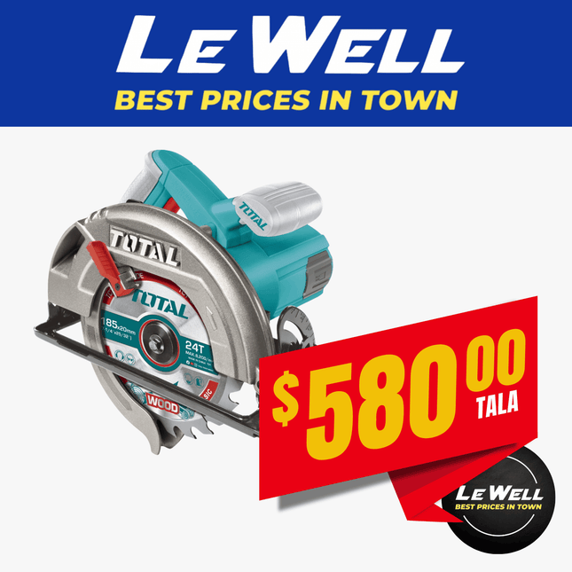 TOTAL Circular Saw 1600W (PICK UP FROM LE WELL COMPANY SAVALALO ONLY)