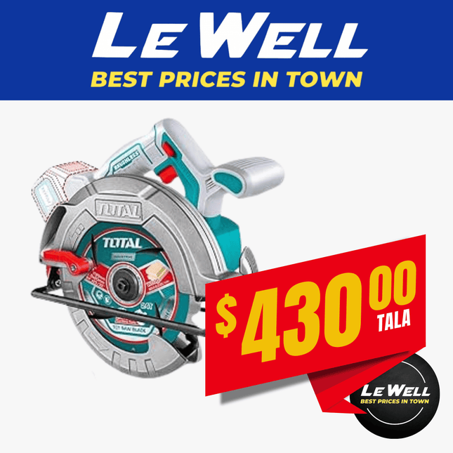 TOTAL Cordless Circular Saw 20 (PICK UP FROM LE WELL COMPANY SAVALALO ONLY)