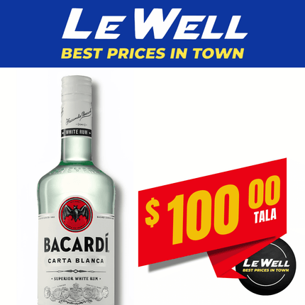 BACARDI 1ltr (PICK UP FROM LE WELL COMPANY SAVALALO ONLY)