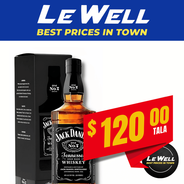 JACK DANIELS 1LTR (PICK UP FROM LE WELL COMPANY SAVALALO ONLY)