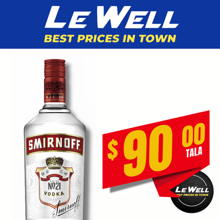 SMIRNOFF RED 1LTR (PICK UP FROM LE WELL COMPANY SAVALALO ONLY)