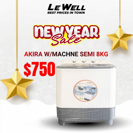 Akira Washing Machine Semi 8kg (PICK UP FROM LE WELL COMPANY SAVALALO ONLY)