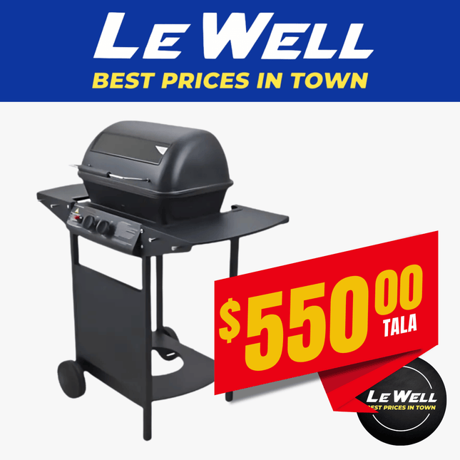 BBQ Jumbuck 2 Burner Gas Glass  (PICK UP FROM LE WELL COMPANY SAVALALO ONLY