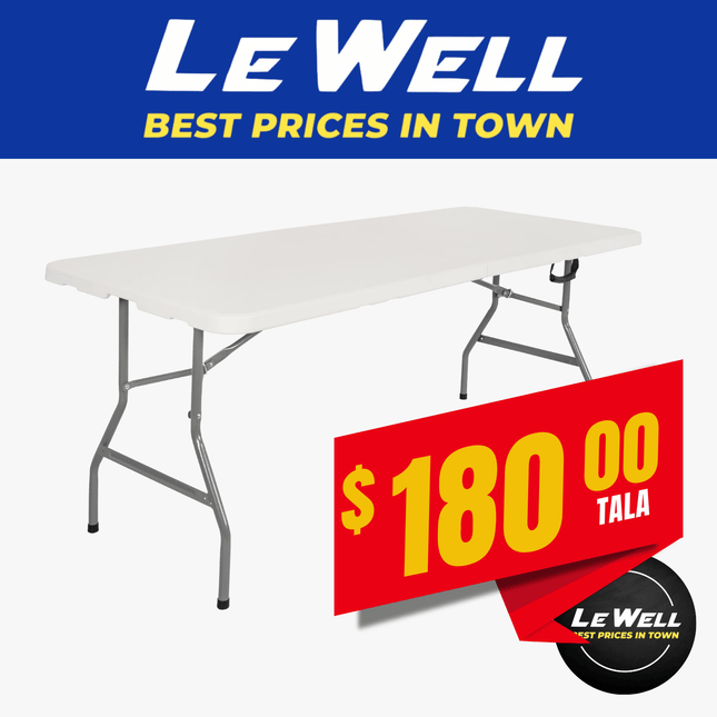 Folding Table 6ft (PICK UP FROM LE WELL COMPANY SAVALALO ONLY)