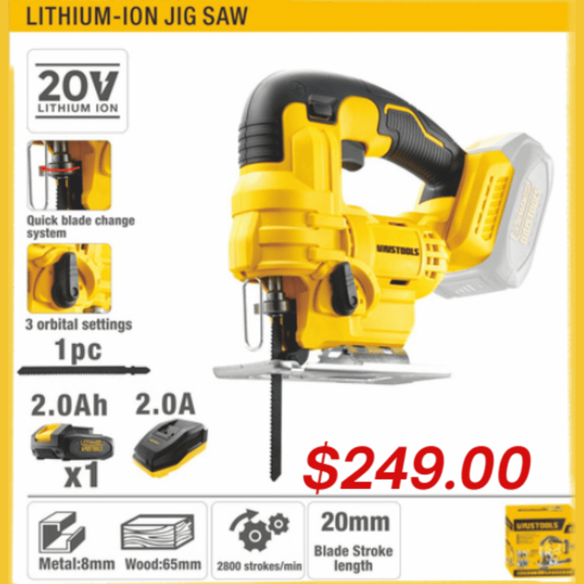 Lithium-Ion Jig Saw "PICK UP FROM LOTOPA TOOLS SAVALALO"