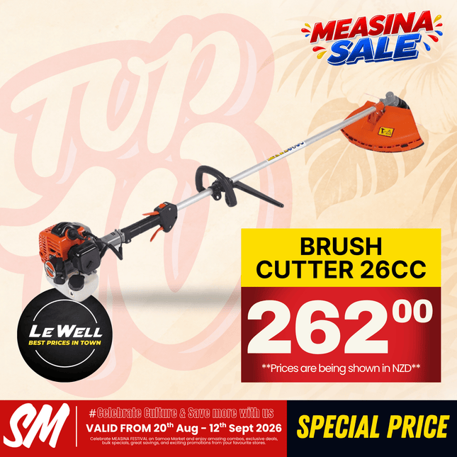 TOP 10 SPECIAL! Brush Cutter 26CC (PICK UP FROM LE WELL COMPANY SAVALALO ONLY