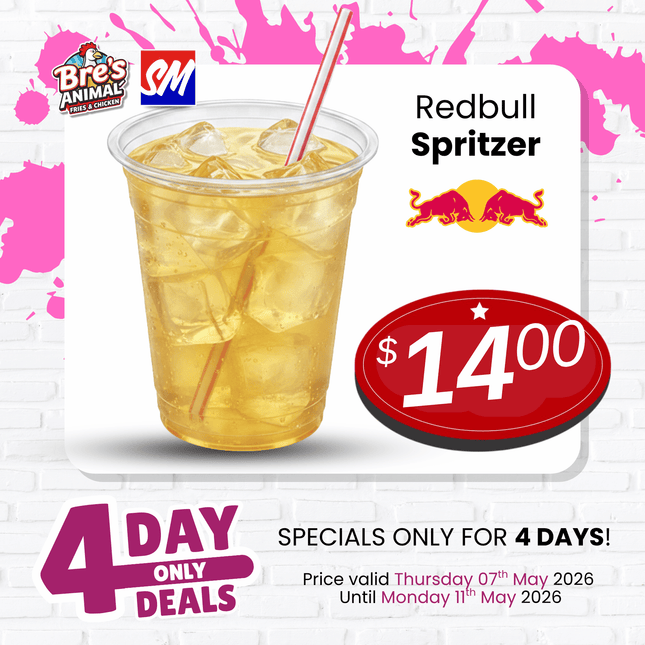 4DAYONLY! Redbull Spritzer "PICKUP FROM BRE'S ANIMAL FRIES AT VAILIMA"