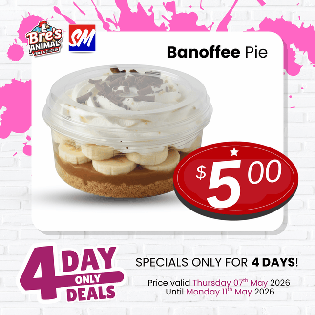 4DAYONLY! Bre's Banoffee Pie "PICKUP FROM BRE'S ANIMAL FRIES AT VAILIMA"