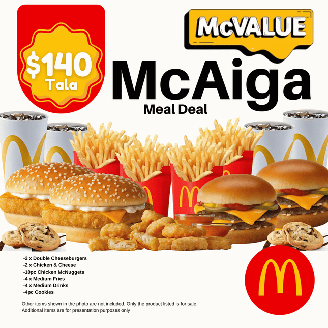 McAiga Meal "PICK UP FROM MCDONALD'S, APIA"
