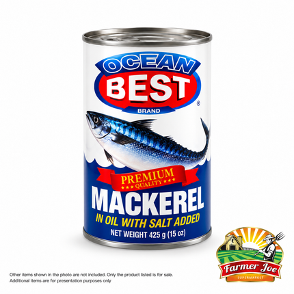 Ocean Best Mackerel Natural Oil 425g "PICKUP FROM FARMER JOE SUPERMARKET"