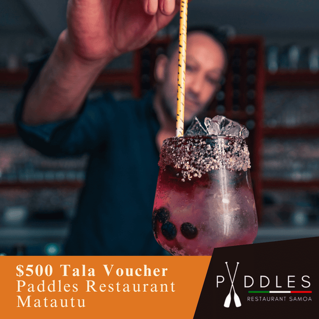 Paddles Restaurant - Matautu, Apia WS$500 Tala Dinner Voucher
