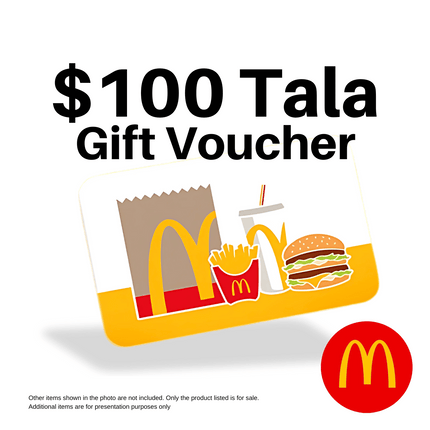 Gift Voucher - $100 Tala worth of food at McDonald's, Apia