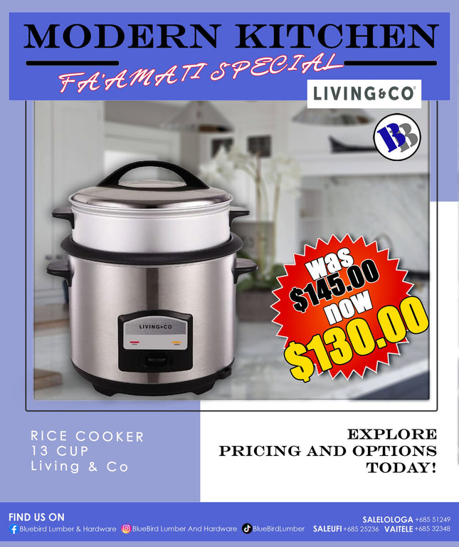 FAAMATI SPECIAL -  Rice Cooker 13 Cup  "PICKUP FROM BLUEBIRD LUMBER & HARDWARE"