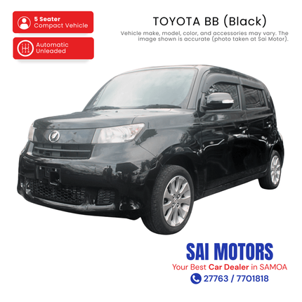 Toyota BB (Black) "PICKUP FROM SAI MOTOR AT TAUFUSI"