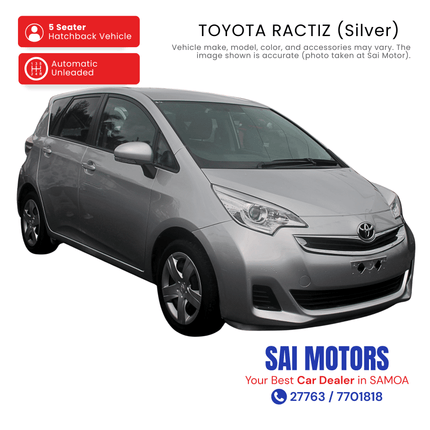 Toyota Ractis (Silver) "PICKUP FROM SAI MOTOR AT TAUFUSI"