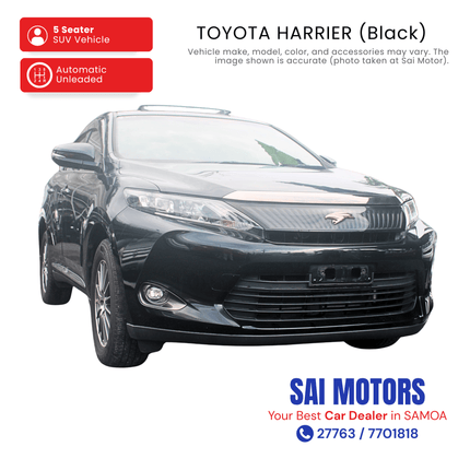 Toyota Harrier (Black) "PICKUP FROM SAI MOTOR AT TAUFUSI"