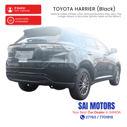 Toyota Harrier (Black) "PICKUP FROM SAI MOTOR AT TAUFUSI"