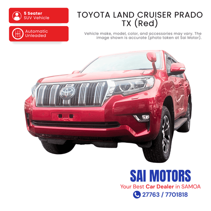 Toyota Land Cruiser Prado TX (Red) "PICKUP FROM SAI MOTOR AT TAUFUSI"