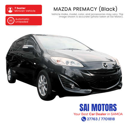 Mazda Premacy (Black) "PICKUP FROM SAI MOTOR AT TAUFUSI"