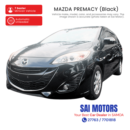 Mazda Premacy (Black) "PICKUP FROM SAI MOTOR AT TAUFUSI"