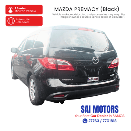 Mazda Premacy (Black) "PICKUP FROM SAI MOTOR AT TAUFUSI"