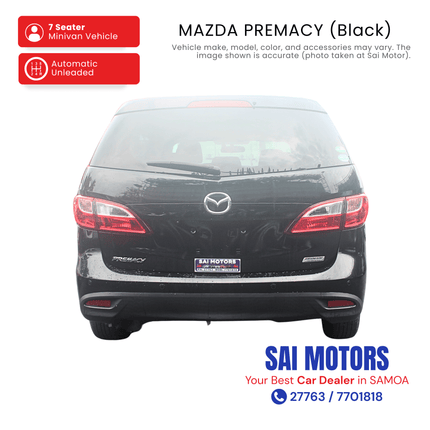 Mazda Premacy (Black) "PICKUP FROM SAI MOTOR AT TAUFUSI"