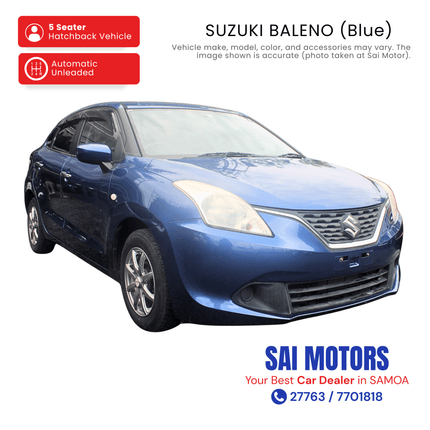 Suzuki Baleno (Blue) "PICKUP FROM SAI MOTOR AT TAUFUSI"