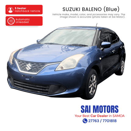 Suzuki Baleno (Blue) "PICKUP FROM SAI MOTOR AT TAUFUSI"