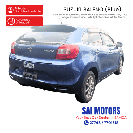 Suzuki Baleno (Blue) "PICKUP FROM SAI MOTOR AT TAUFUSI"