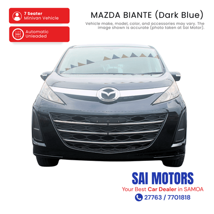 Mazda Biante (Dark Blue) "PICKUP FROM SAI MOTOR AT TAUFUSI"