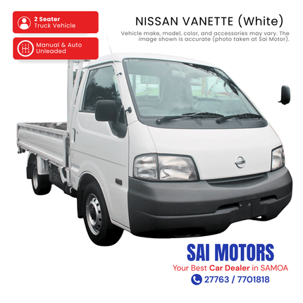Nissan Vanette Truck (White) "PICKUP FROM SAI MOTOR AT TAUFUSI"