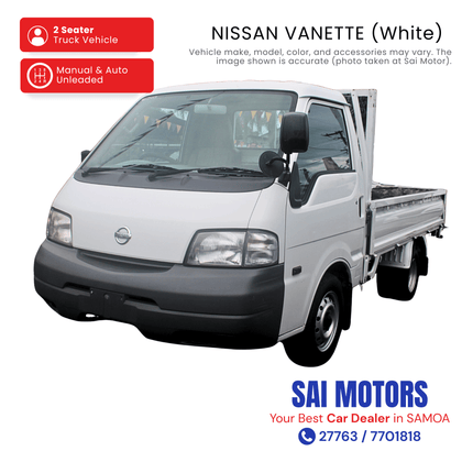 Nissan Vanette Truck (White) "PICKUP FROM SAI MOTOR AT TAUFUSI"