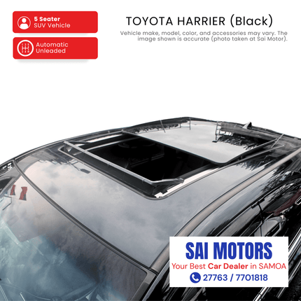 Toyota Harrier (Black) "PICKUP FROM SAI MOTOR AT TAUFUSI"