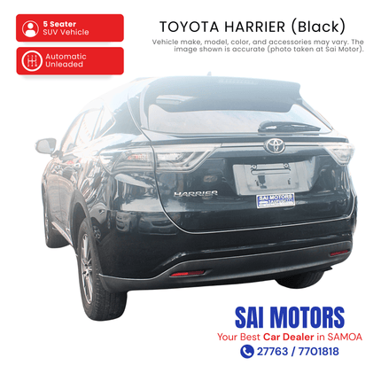 Toyota Harrier (Black) "PICKUP FROM SAI MOTOR AT TAUFUSI"