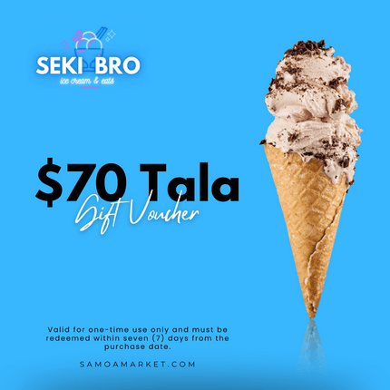 Seki Bro $70 Tala Voucher "PICK UP FROM SEKI BRO, FUGALEI"