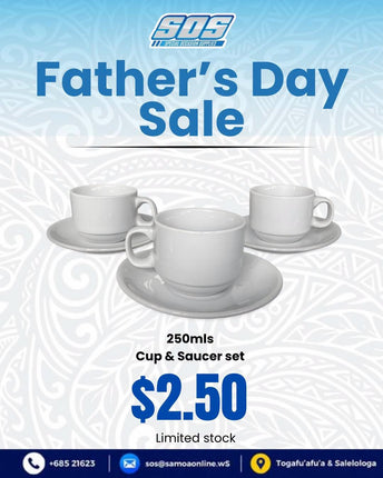 Cup and Saucer Set "Pick Up From S.O.S LTD, Togafuafua"