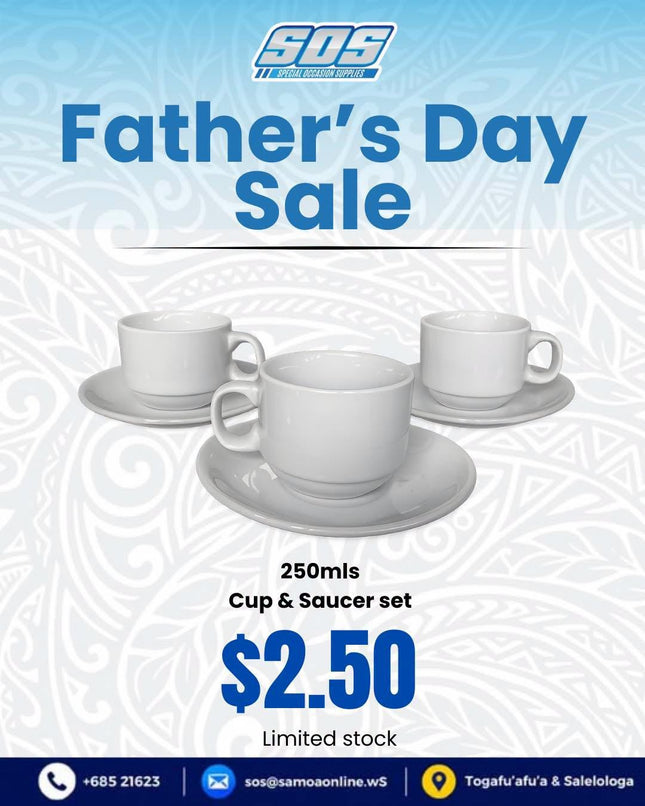 Cup and Saucer Set "Pick Up From S.O.S LTD, Togafuafua"