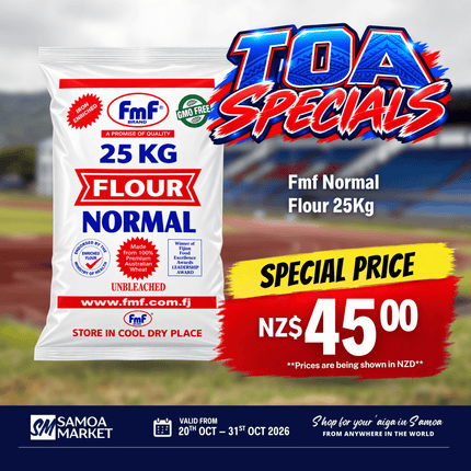 FMF Normal Flour Taga Falaoa Mata 25Kg "PICKUP FROM AH LIKI WHOLESALE"