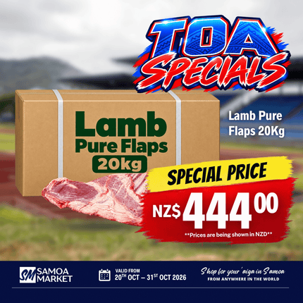 Lamb Pure Flap Frozen Pusa Mamoe 20kg